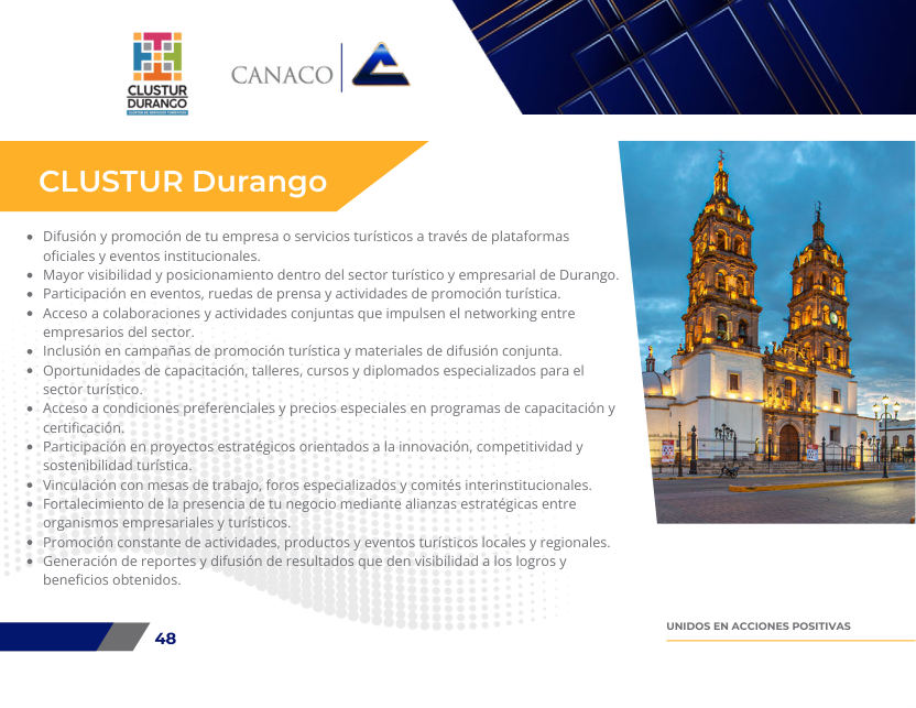 Ficha original de CLUSTUR Durango
